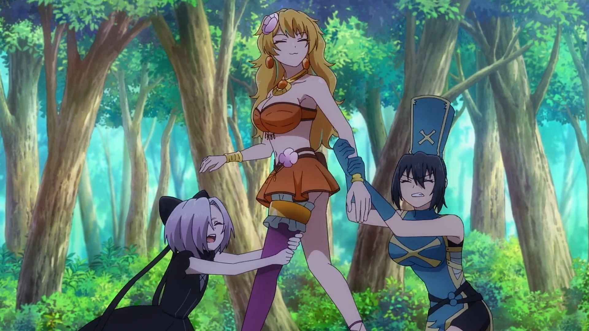 Still from The Shy Hero and the Assassin Princesses episode 1 (Image via Studio Connect)